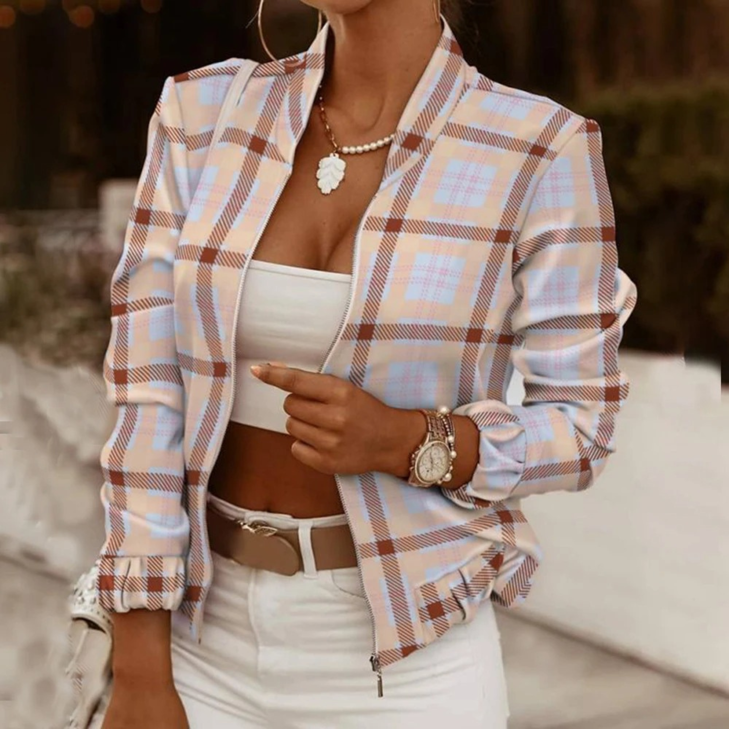 Women's Cropped Zip Jacket
