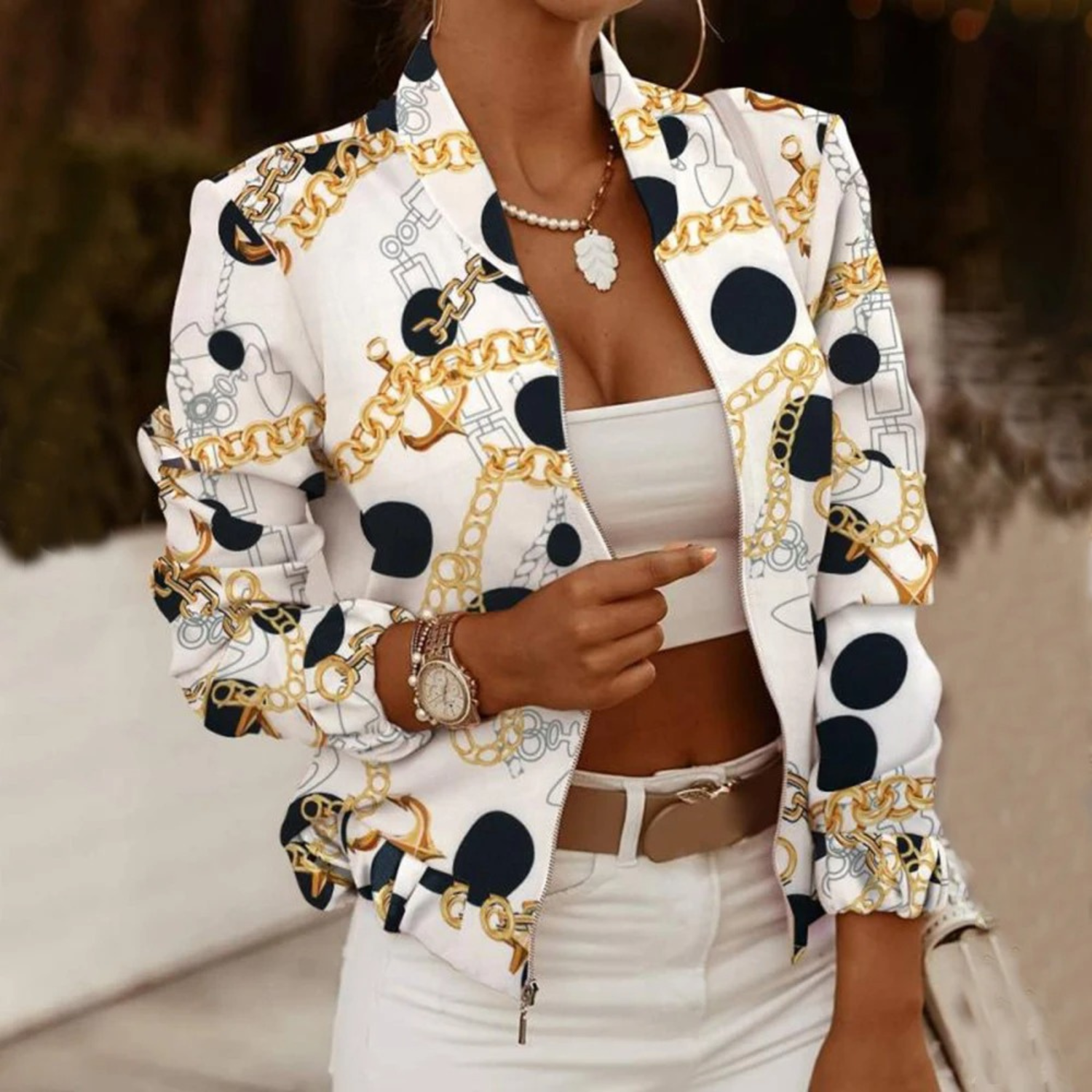 Women's Cropped Zip Jacket