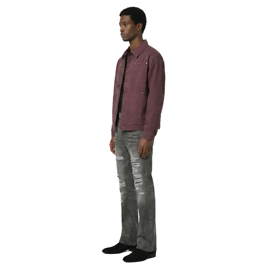 Patchwork Cargo Denim Jacket