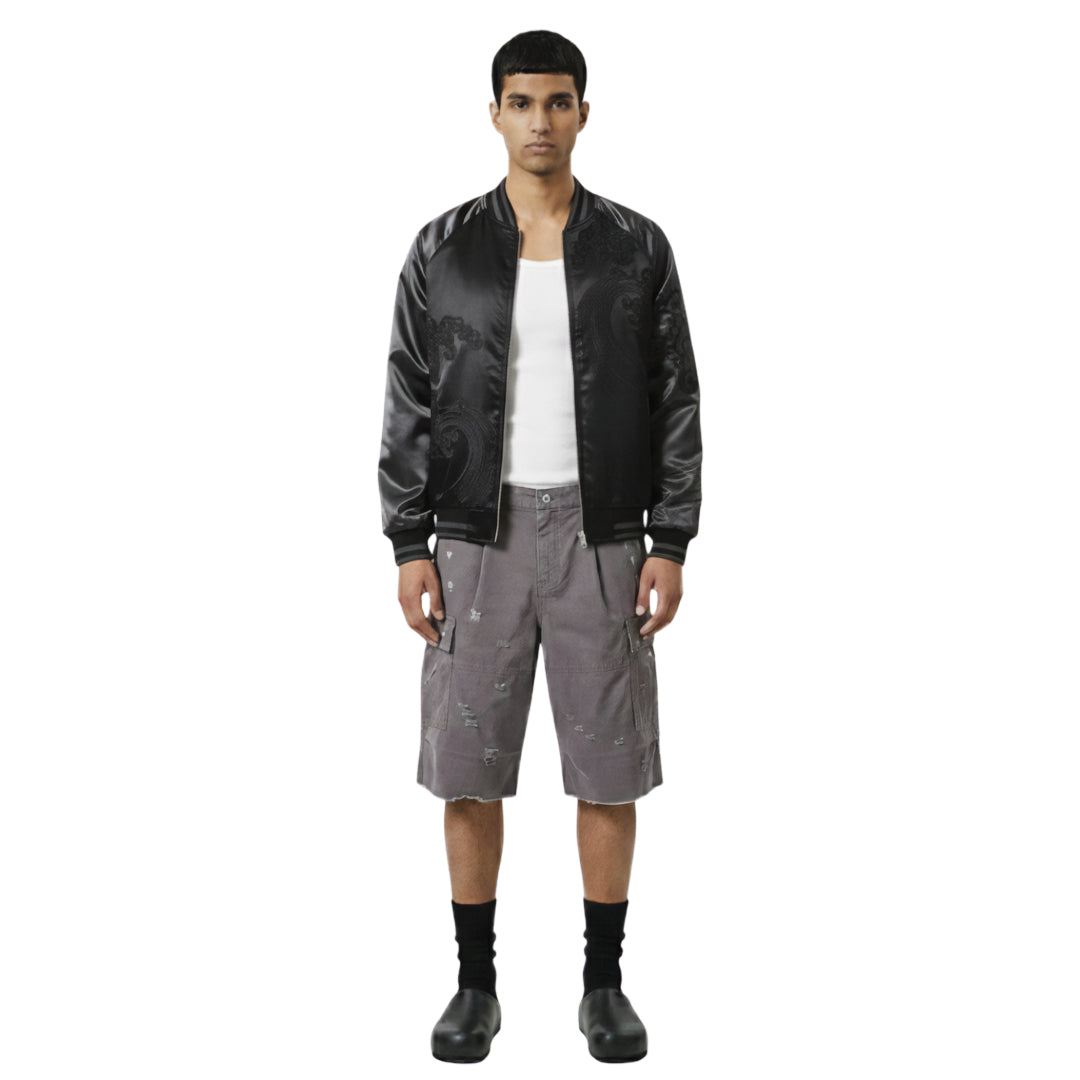 Patchwork Cargo Denim Jacket