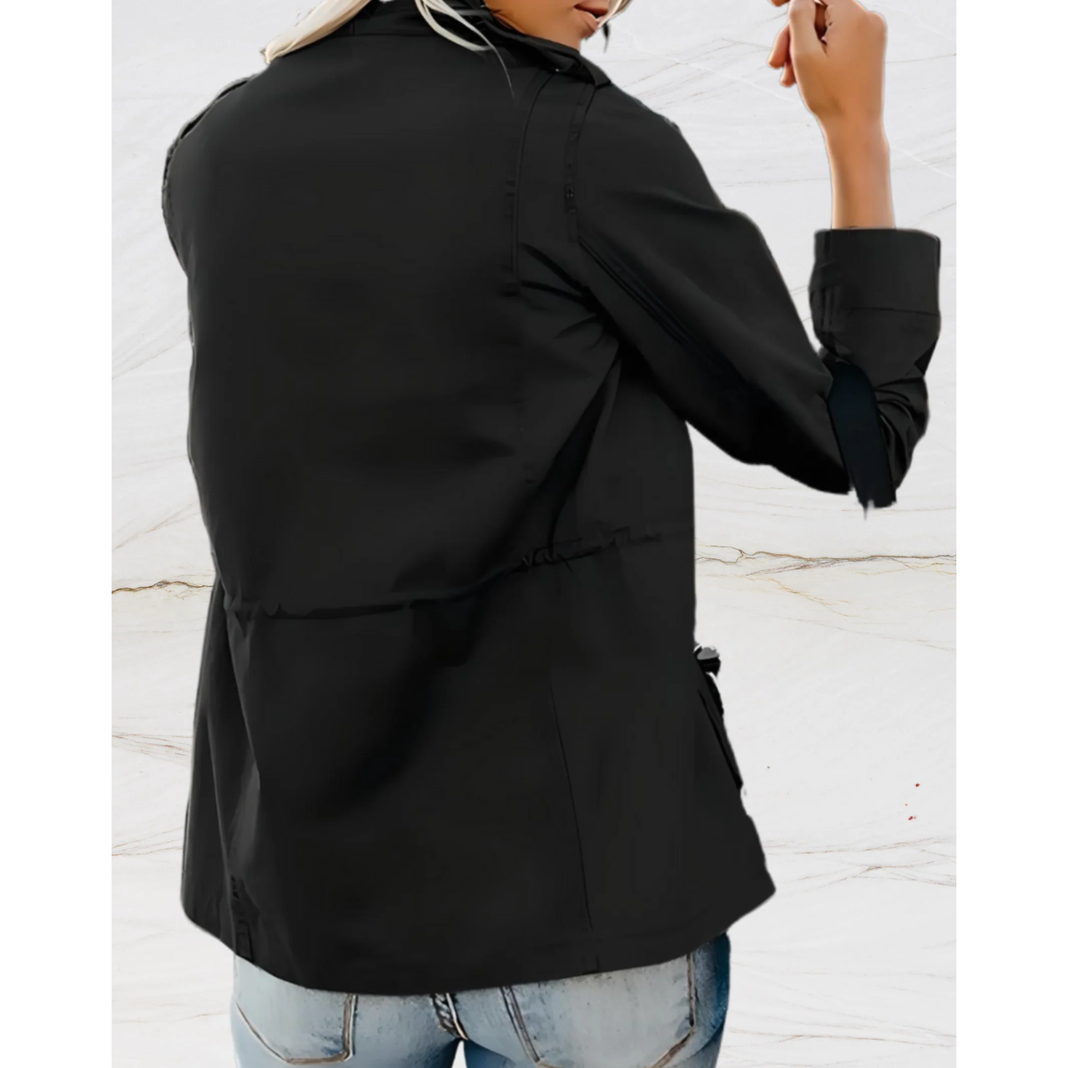 Women's Elegant Zip-Up Jacket with Pockets