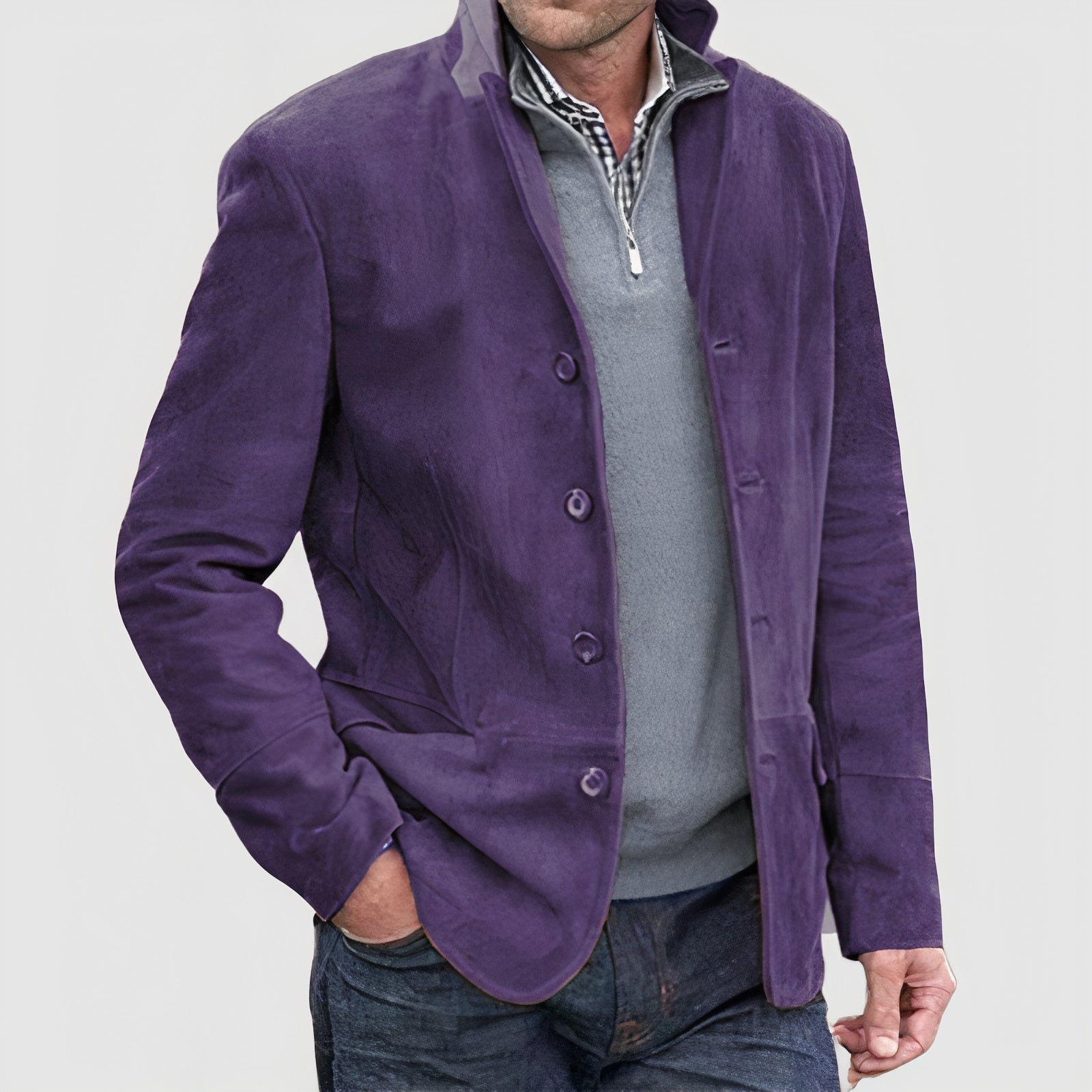 Men's Vintage Style Button Down Jacket