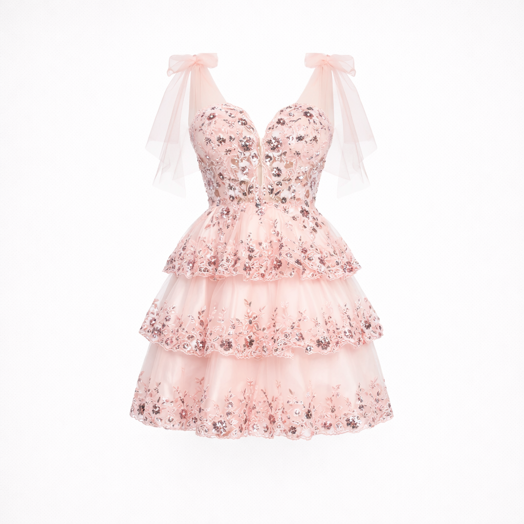 Women’s Floral Tiered Maxi Dress - Flowing Fit