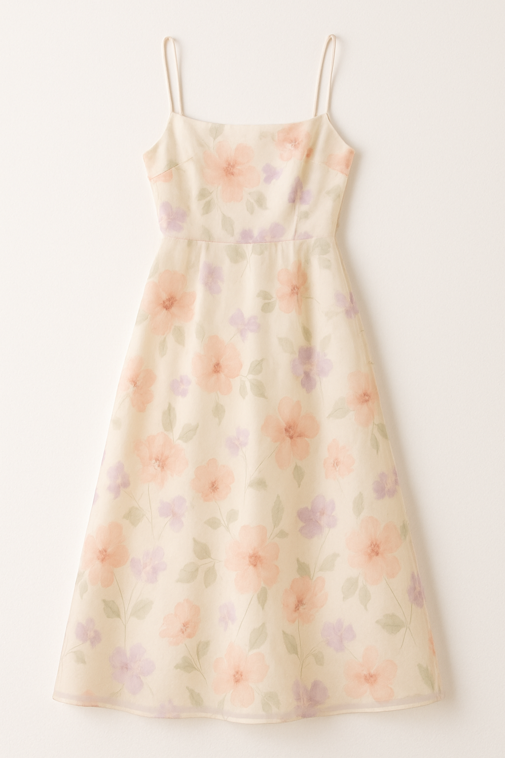 "Desert Bloom" Watercolor Midi Dress