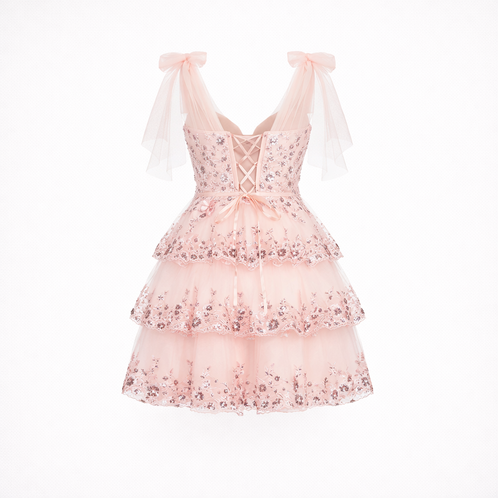 Women’s Floral Tiered Maxi Dress - Flowing Fit